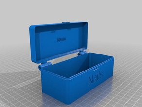 50mm caixa prego organização personalizado 3d print model - Mito3D