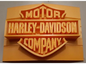 logotipo de harley davidson en el plato jabón cuarto baño soapdish 3d print model - Mito3D