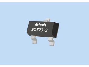 modèle de boîtier sot23-3 ic paquet l'électronique smt 3d print model - Mito3D
