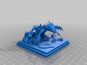 ankheg 3d la impresión 28mm dungeons dragons de fantasía en miniatura las miniaturas pathfinder rpg 3d print model - Mito3D