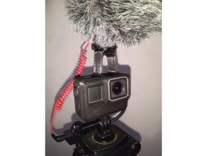 gopro 567 caso o suporte de microfone câmera 6 7 andava micro videomicro 3d print model - Mito3D