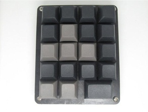 19 button macropad space bar electronics cherry mx keyboard mechanical teensy 3d print model - Mito3D