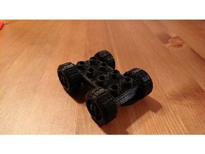 duplo offroad wheel construction toys car 3d print model - Mito3D
