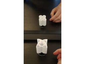 vier Kreise Diamant-Form optische Täuschung math Kunst mehrdeutige Zylinder 3d print model - Mito3D