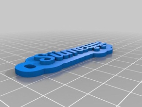 s&uumlmeyye anahtarlk Anahtarlık özelleştirilmiş 3d print model - Mito3D