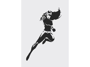 la veuve noire pochoir 2d art avengers marvel 3d print model - Mito3D