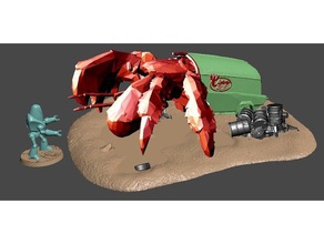 fww giant hermit crab games fallout warfare wasteland 3d print model - Mito3D