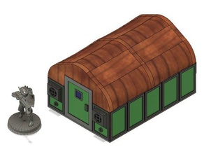 quonset tenda giocattolo gioco accessori 28mm edificio scatter terreno struttura 3d print model - Mito3D
