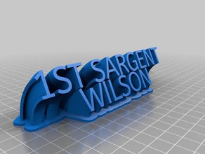 1 ° sgt i segni loghi personalizzato 3d print model - Mito3D