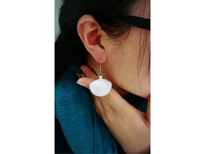 shell boucle d'oreille de collier soie filament accessoires l'accessoire art la mode 3d print model - Mito3D