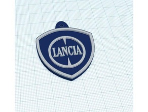 lancia keychain keychains car dual color heightmap rpaagr sportscar 3d print model - Mito3D