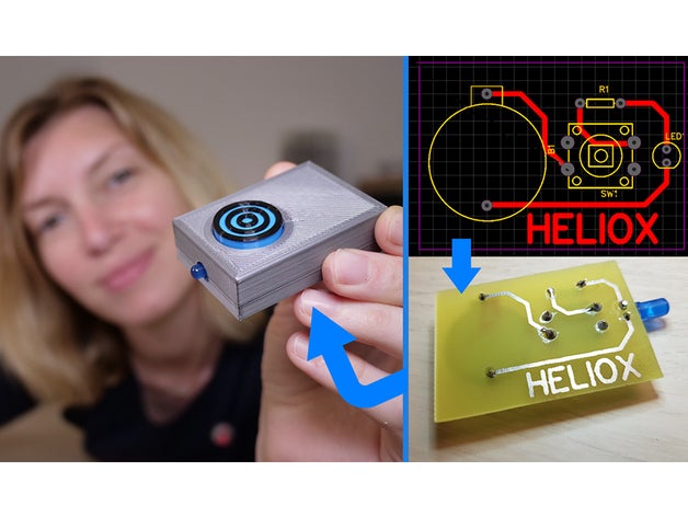 porte cl&eacute lumineux tutoriel complet electronics heliox lab 3D print model - Mito3D