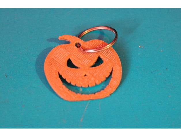 pumpkin keychain keychains halloween keychan kids quick simple 3D print model - Mito3D