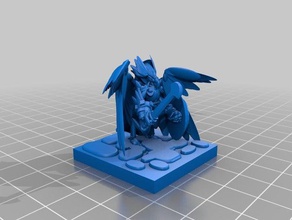 aarakocra-guerriero 3d la stampa 28mm dungeons dragons fantasia mini in miniatura miniature pathfinder rpg 3d print model - Mito3D