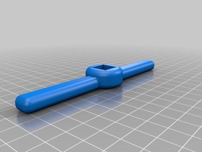 customizable tap wrench hand tools customized customizer freecad openscad handle thread 3d print model - Mito3D