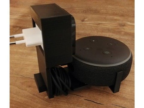 echo dot v3 plug mount household amazonecho amazon alexa outlet wall socket 3d print model - Mito3D
