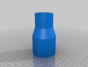 my customized parametric dust collector adapter3 parts 3d print model - Mito3D