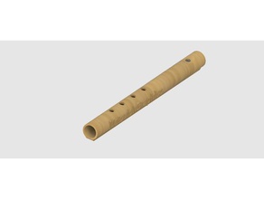 minuscule cherokee 4 trou de coup sifflet la musique flûte native american 3d print model - Mito3D