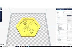 xcom- war rages emblem video games 3d print model - Mito3D