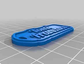 tome francisca 2mm keychains customized 3d print model - Mito3D