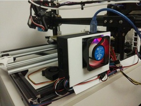 mks gen ventilateur de boîtier 2020 extrusion montage 3d l'imprimante pièces mont 3d print model - Mito3D
