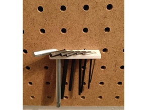 semplice pegboard chiave a brugola da titolare strumento i titolari scatole 3d print model - Mito3D