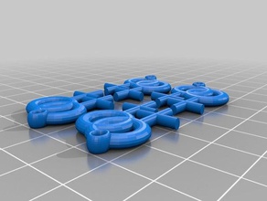 lgbt símbolo clave de la cadena 3d impresión llavero tinkercad 3d print model - Mito3D