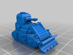 epic scale siegfried light tank vehicles 6mm scifi 3d print model - Mito3D