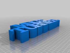 meine angepasste variable Wort Skulptur Skulpturen 3d print model - Mito3D