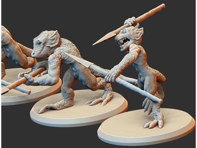 3 kobolds creatures dnd dungeons dragons frostgrave gloomhaven monster nsfw pathfinder rpg wargaming warhammer 3D print model - Mito3D