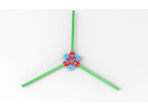 géodésique moyeux v2 des bâtiments les structures dôme jambe de suspension 3d print model - Mito3D
