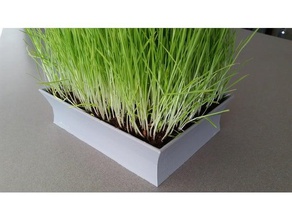 asiatici in stile erba gatta fioriera gli animali domestici contenitore kitty cat fioriere wheatgrass 3d print model - Mito3D