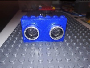 hc-sr04 Ultraschall-sensor von lego-kompatiblen bo&icirctier pour capteur &agrave ultrasons kompatibel mit lego Elektronik 3d print model - Mito3D