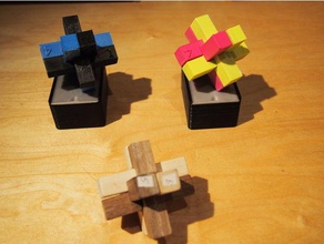 zimmermannskreuz zimmermannsknoten teufelsknoten marangozlar cross oyuncaklar oyunlar 3d print model - Mito3D
