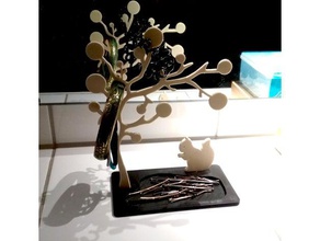 jewelry tree decor jewellry holder stand 3d print model - Mito3D