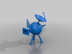 sfera di calcio fotocamera &mdashyou gioco antenna ricerca albero natale sculture 3d print model - Mito3D