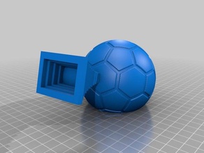 sphère de football la caméra vaudou sang support bureau 3d print model - Mito3D