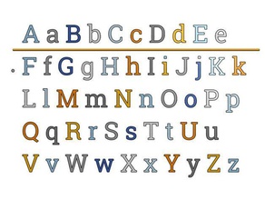 fuente serif cartas de 20 mm cambio tamaño escala la fijación signos logotipos 3d letras fuentes letra carta posicionamiento 3d print model - Mito3D