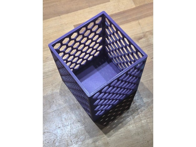 hex box 125x125x150 organization 3D print model - Mito3D