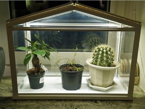 ikea socker greenhouse led light strip holder outdoor garden ikeahack hack 3d print model - Mito3D
