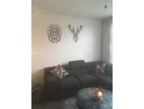 stag lion decor decoration wall hanger 3d print model - Mito3D