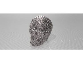 brain weave split headache dizingof sculptures halloween parametric skull 3d print model - Mito3D