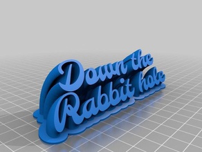 down rabbit hole office customized 3d print model - Mito3D