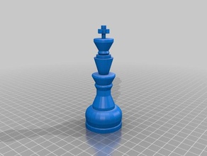 xadrez rei peça de figura 3d print model - Mito3D