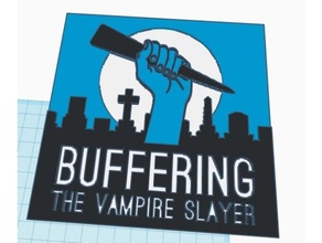 buffering vampire slayer 2d art buffy 3d print model - Mito3D