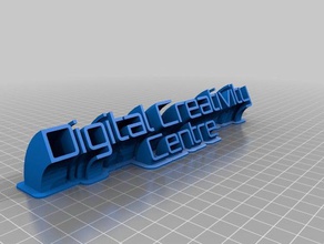 dcc barrido 2-nombre de la línea placa oficina personalizado 3d print model - Mito3D