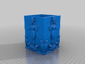 queen night planter self-watering just box decor decoration self watering 3d print model - Mito3D