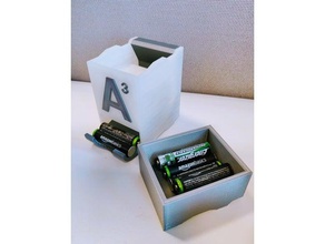 conteneur de batterie empilables titulaire l'organisation support empilable 3d print model - Mito3D