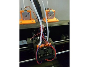 soporte doble bowden flashforge creator pro del ventilador 3d de la impresora extrusoras 3d print model - Mito3D