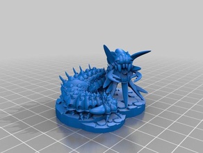 carrion crawler 3d drucken 28 dandd dungeons dragons fantasy mini der Miniatur miniaturen pathfinder rpg Tischplatte 3d print model - Mito3D